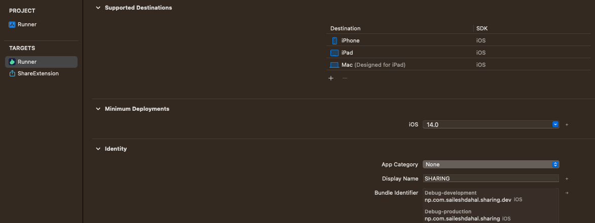 Setting min deployment version to 14