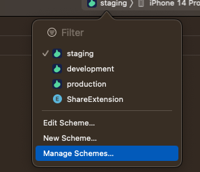 Manage scheme option