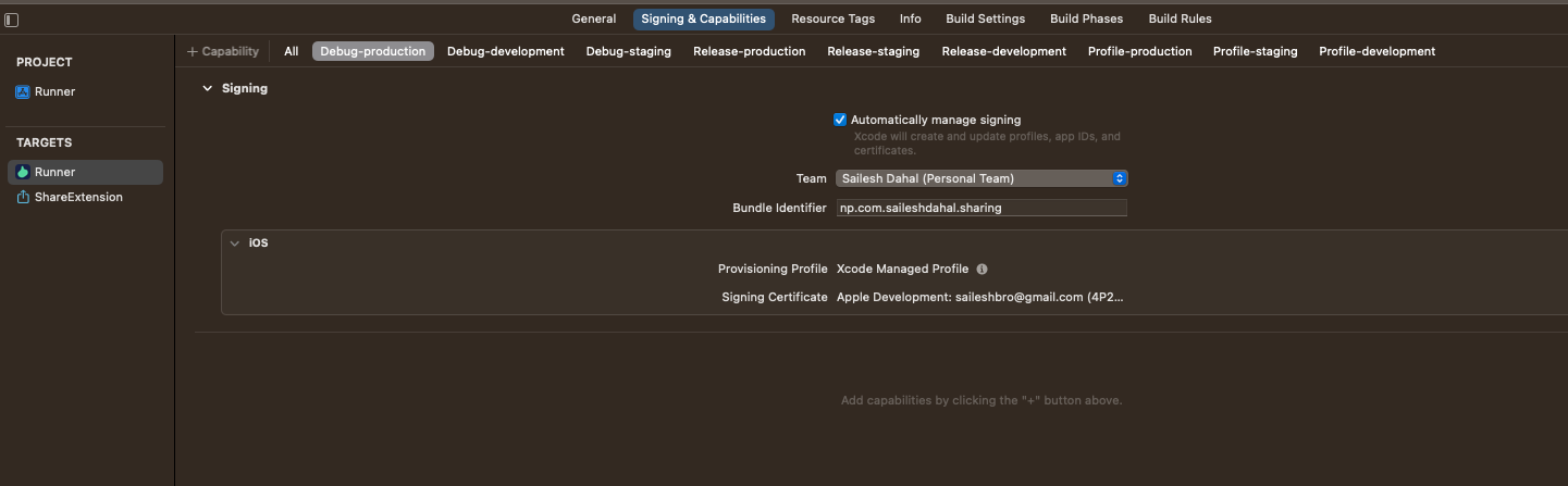 Show how to add app group